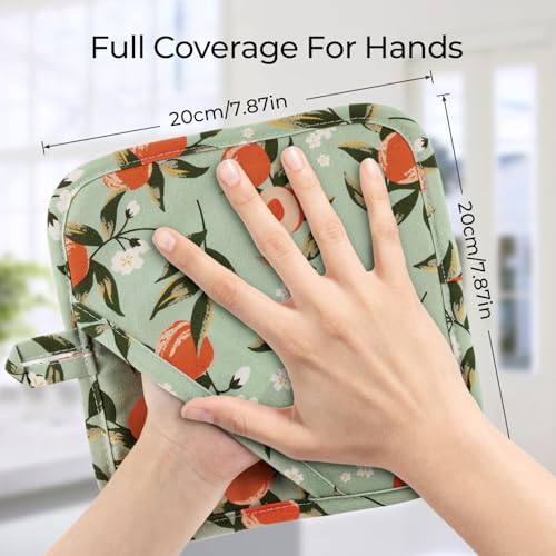 Pot Holders for Kitchen Heat Resistant Hot Pads for Countertops Oven Pot Holders Cotton Potholders for Kitchen Cooking Baking
