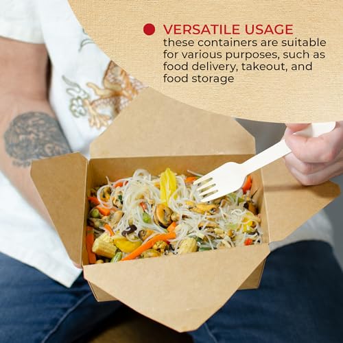 Takeout Storage Containers (Kraft 45oz 60pack)