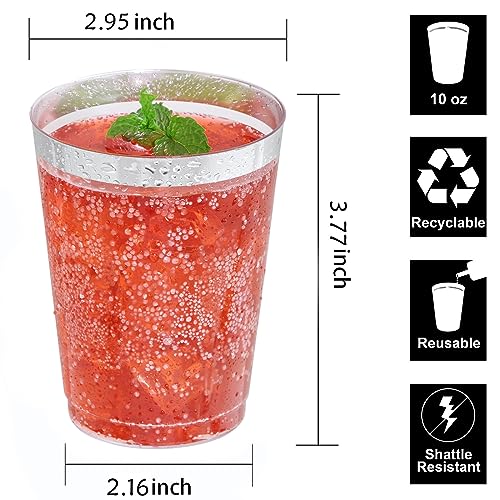 100PCS Silver Plastic Cups (10-Silver-100)