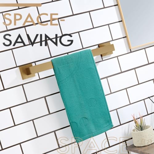 16 Inch Towel Bar for Bathroom Wall Kitchen Towels Holder Wall Mount SUS304 Stainless Steel Towel Rack (Champagne Bronze / 16-Inch)