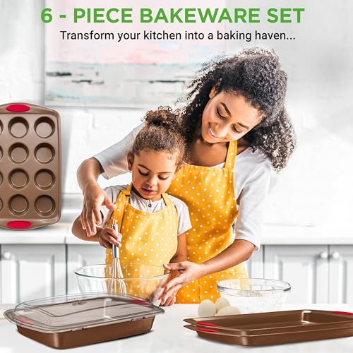 6 Piece Baking Pan Set (Gold)
