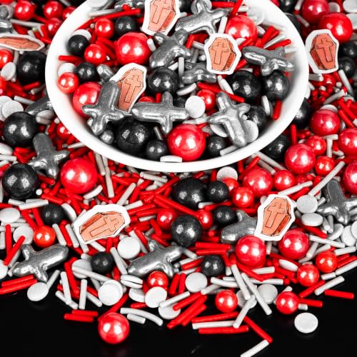 Halloween Edible Sprinkles (Red Black)