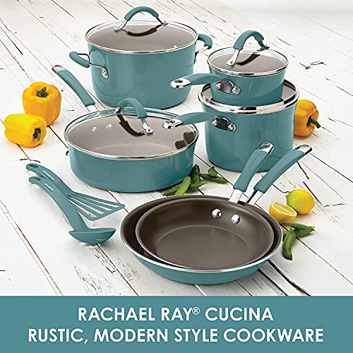 Cucina Nonstick Frying Pan Set (Skillet Set (9.25" & 11") / Agave Blue)