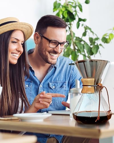 Pour Over Coffee Maker Set (Diamond Design / 34 Ounces)