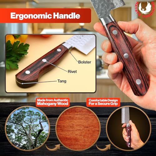 VG10 16 Layer Hammered Damascus Gyuto Japanese Chefs Knife (8.3")