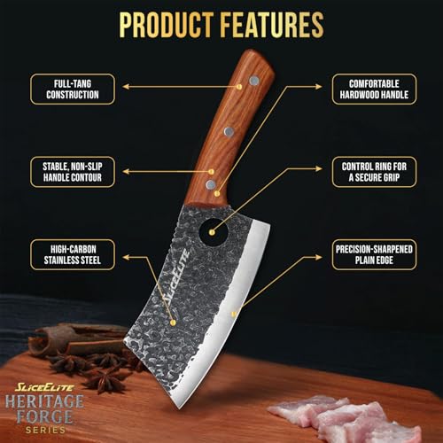 2PCS Hand Forged Butcher Knife Set