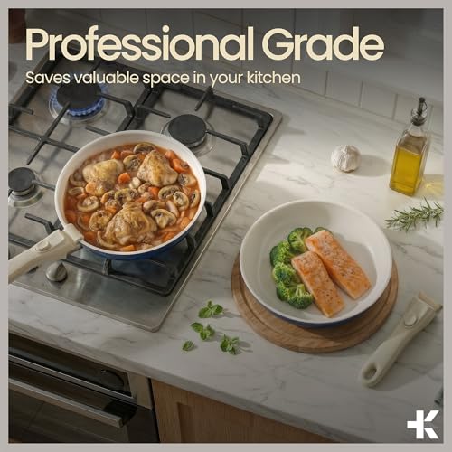 Bakken 17 Piece Ceramic Coated Aluminum Cookware Set (Blue)