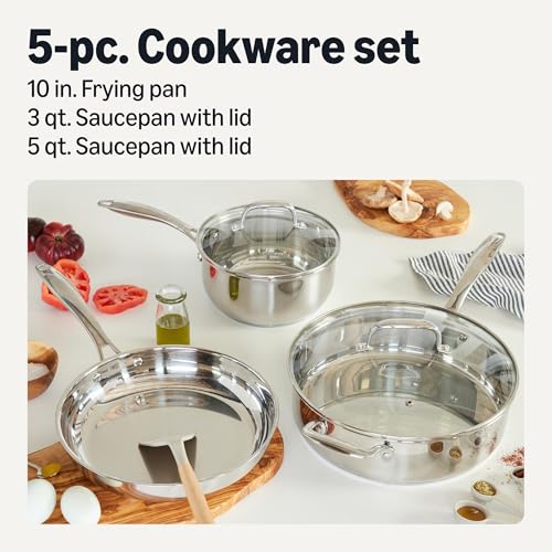 Stainless Steel Cookware Set (5-Piece Set)