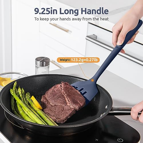 Silicone Turner Slotted Spatula (Midnight Blue / 13.6")