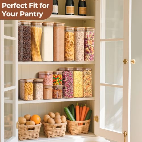 Glass Storage Containers with Lids 2 Qt (3 Count)