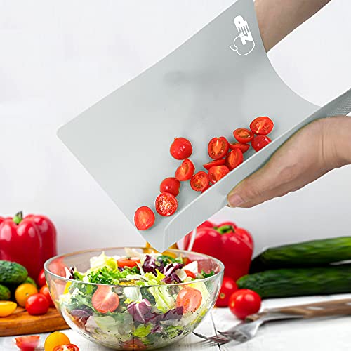 Flexible Plastic Cutting Board Set of 5 Gradient Color (Gray)
