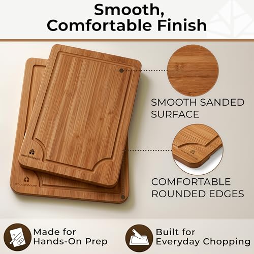 Wooden Cutting Board Set of 3