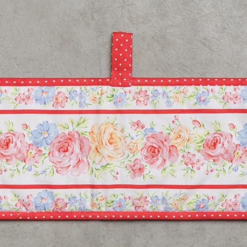 Double Oven Mitts 100% Cotton Double Oven Glove (006 - Vintage Floral / 7" x 35" (Double Oven Mitt))