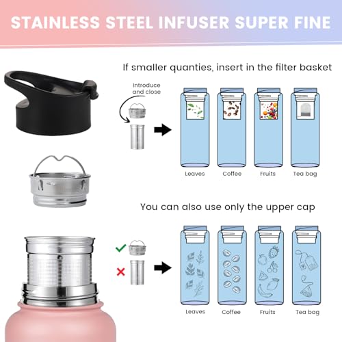 Tea Infuser Water Bottle 32 Oz (Pinky / 32 Ounces)