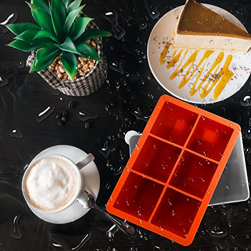 Silicone Ice Cube Trays (Dark Gray and Orange)