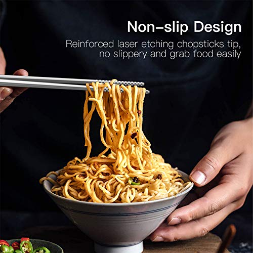Metal Chopsticks Reusable 18 (Silver)