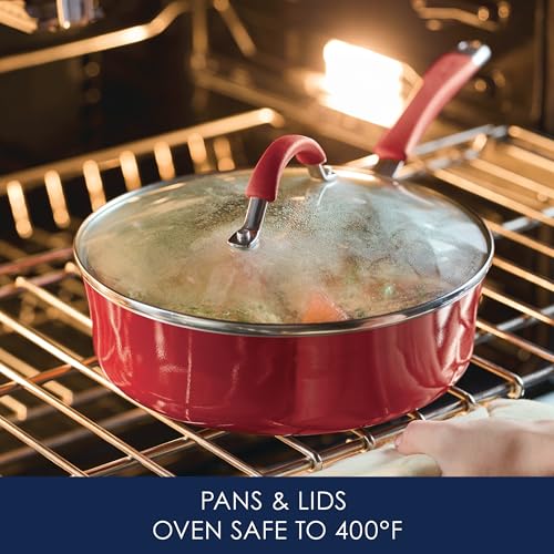 Cucina Nonstick Cookware (Cranberry Red / 10 Piece Porcelain)