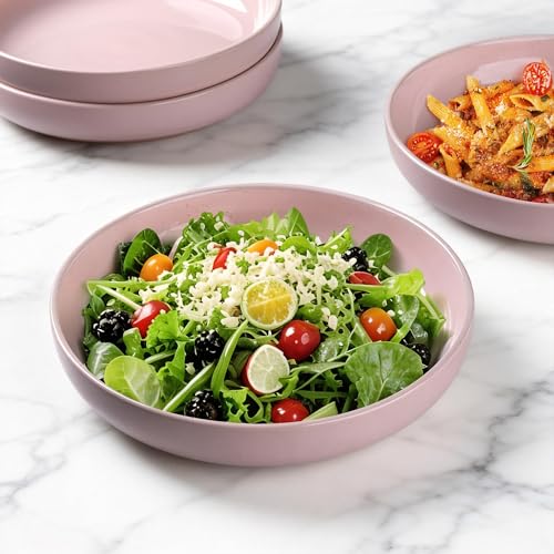 8.75'' Large Ceramic Pasta Bowls (Cloud Pink(8.75inch))