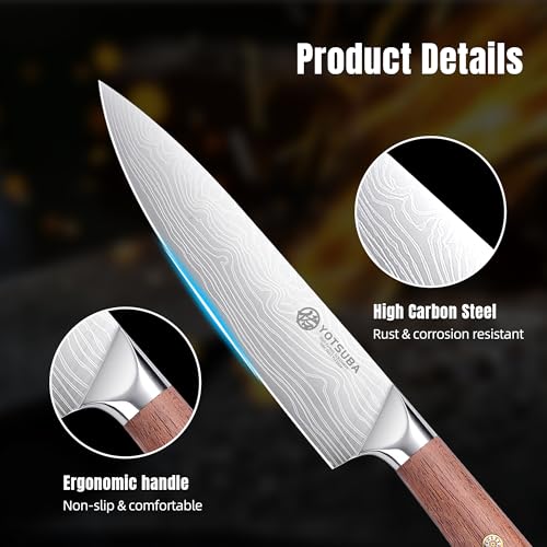 8 Inch Japanese Chef Knife with Full Tang Rosewood Handle (8 inch chef knife)