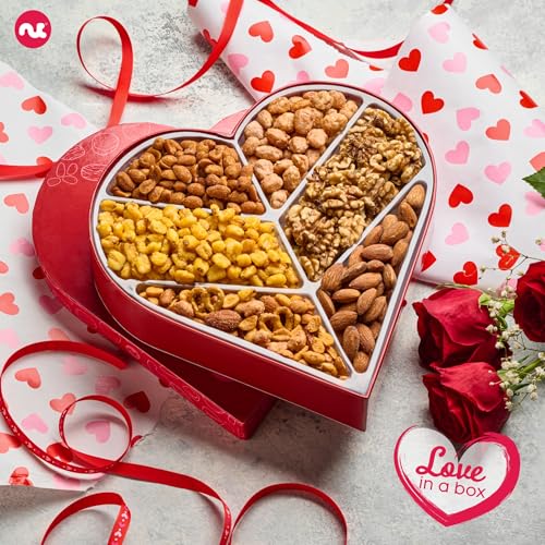 Heart Shaped Mixed Nuts Gift Basket