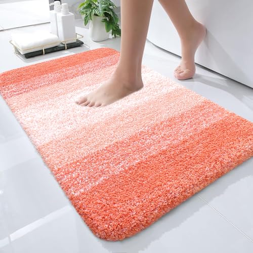 Small Bathroom Rugs 24x16 (24" X 16" / Coral)