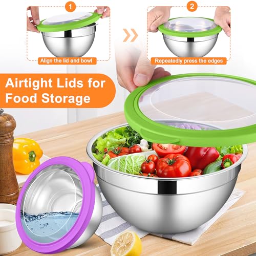 Mixing Bowls with Visible Lid Sets of 6 (12 Count)