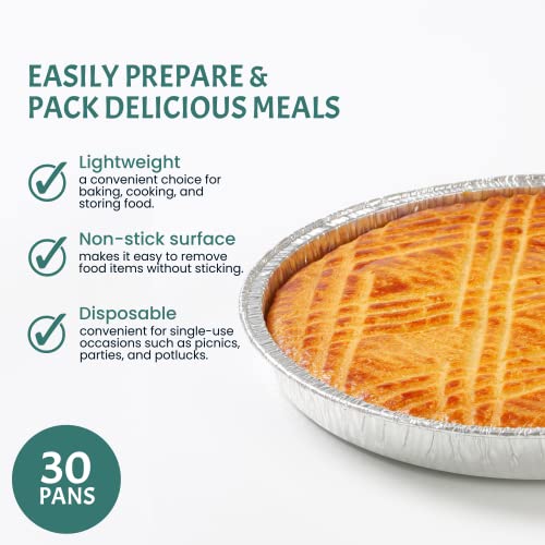 Round Disposable Aluminum Pie Pans (9 Inch without Lids)