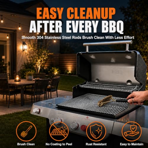 9.5 MM Grill Grates for Weber Genesis II 300 & LX 300 Series Grills (9.5MM 18.75" for Weber Genesis II 300)