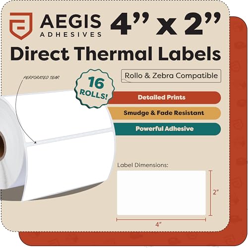 4" X 2" Direct Thermal Labels (4" X 2")