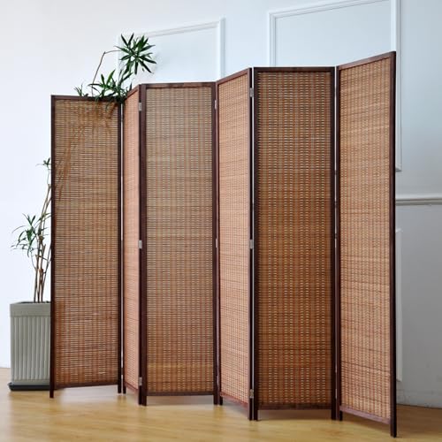 6 Panel Bamboo Room Divider (Brown / 6 Panel)