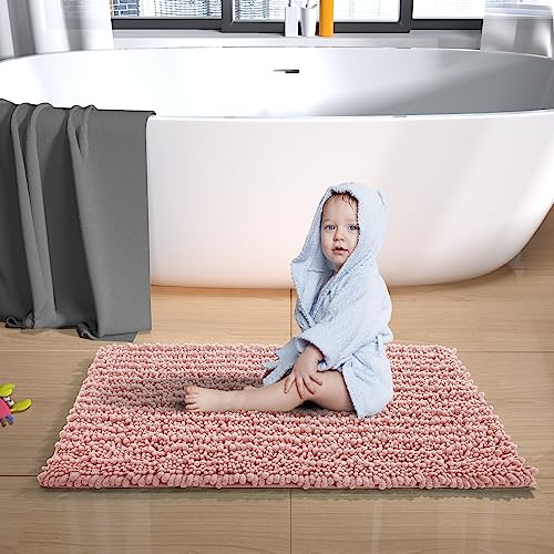 Original Luxury Chenille Bath Mat (70" x 24" / Light Pink)