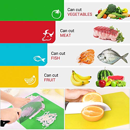Kitchen Plastic Cutting Board Set (Set of 4)