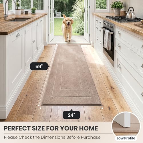 Hallway Runner Rug (Beige / 24" X 59" (Runner))