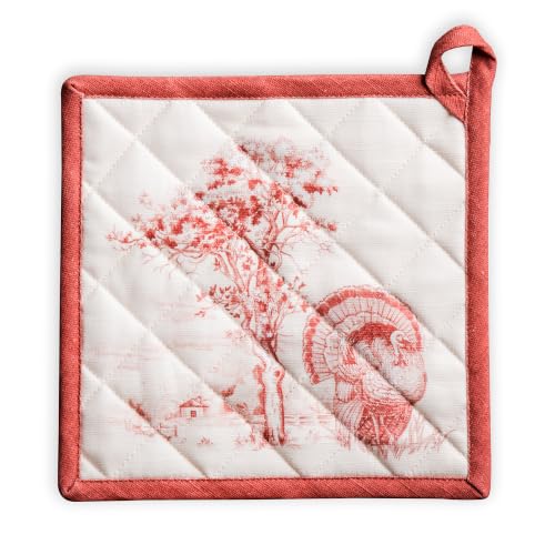 Pot Holders 100% Cotton Potholders (119 - Holy Jouy - Red / 8" x 8" (Pot Holder Pack of 1))