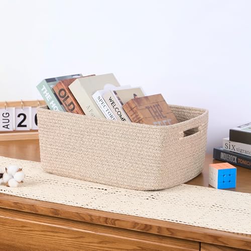 Large Storage Baskets for Organizing (4pcs-L17×W13×H7.5" / Natural)