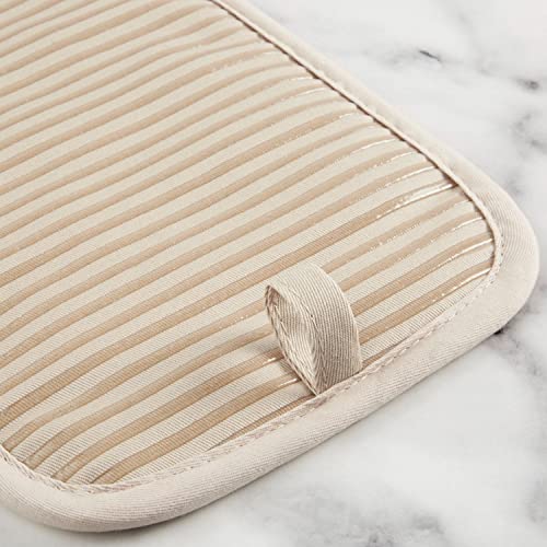 Quilted Cotton Terry Cloth Oven Mitt (Milkshake Tan)