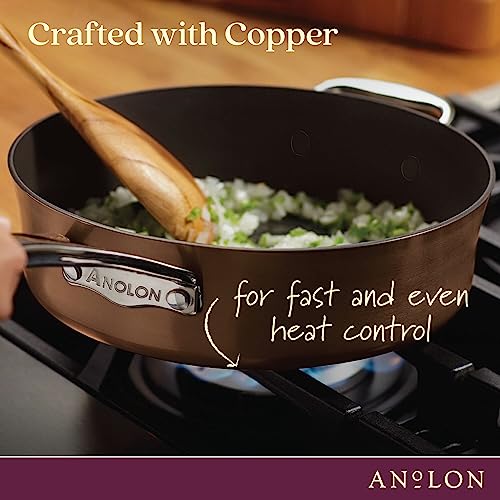 83852 Nouvelle Copper Hard Anodized Nonstick Cookware Set (Cookware Set (11 Piece) / Sable)