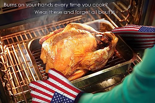 Silicone Smoker BBQ Gloves (Us Flag / One Size Fits Most)