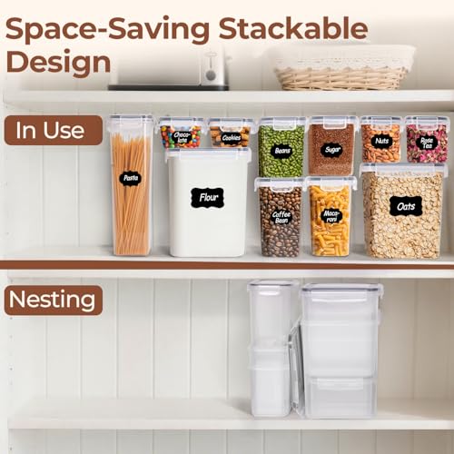 Airtight Food Storage Containers with Lids 7size 11Pack (7 Size-Rectangle)