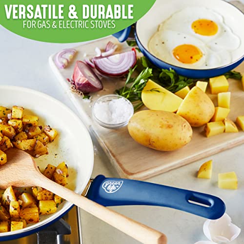 Non Stick Fry Pan Set (7" & 10" Frying Pan Skillet Set / Blue)