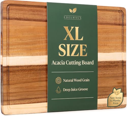 Extra Large Acacia Wood Cutting Board 17x13 (Single Board)