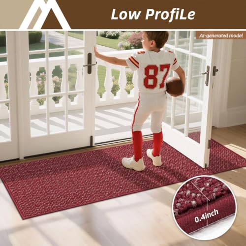 Hallway Runner Rugs Non (Red / 2' x 8')