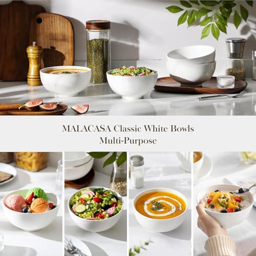 26 Oz Ceramic Soup Bowls Set of 6 (Soft White / 26OZ (6PCS ))