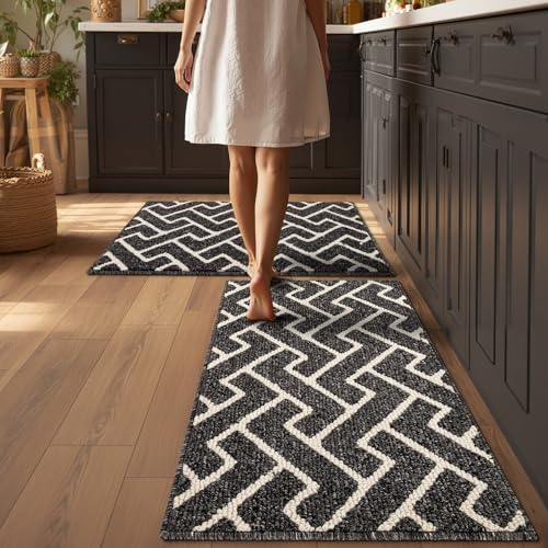Indoor Door Mat (Dark Grey / 24"x35"+24"x35" (Rectangular))