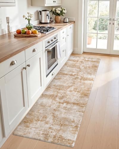 Kitchen Floor Mats Cushioned Anti Fatigue Runner (Light Brown / 59"L x 23"W x 0.4"Th)