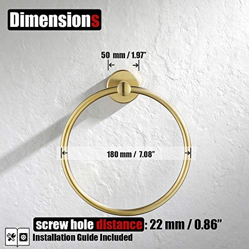 Towel Ring Brass Gold (Gold)