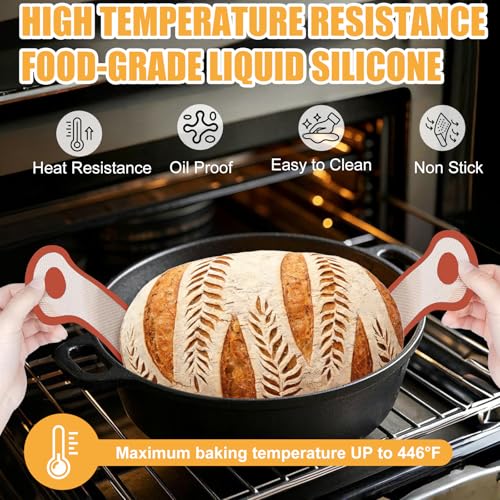 Silicone Bread Sling (2 Pcs Red Oval)