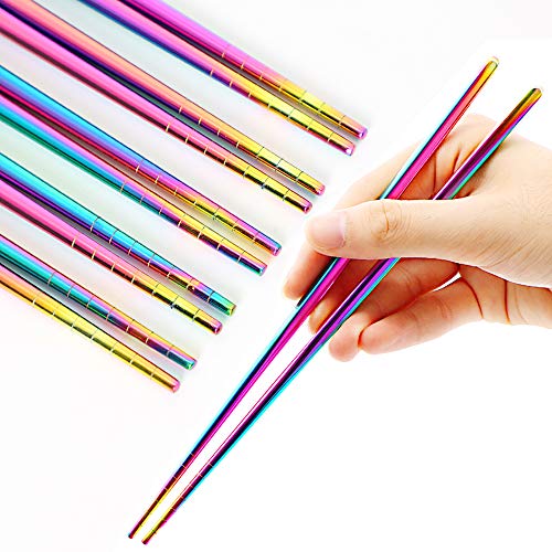 Stainless Steel Chopsticks (Rainbow)