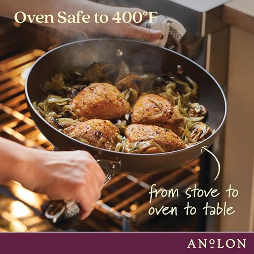 Advanced Home Nonstick Deep Frying Pan with Lid (Bronze / Ultimate Pan (12-Inch))