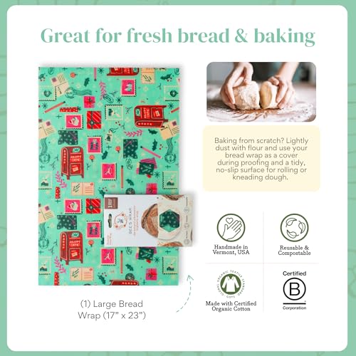 Beeswax Bread Wrap (Seasons Greetings 1 Pack)